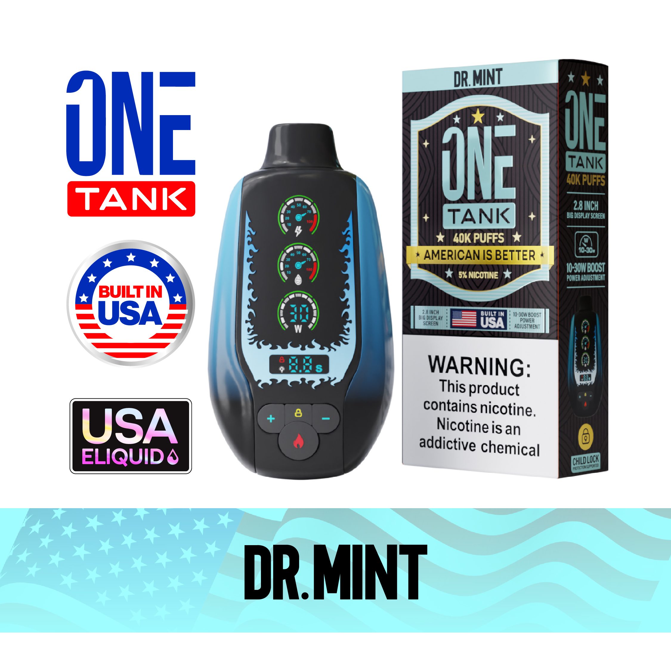 ONE TANK 40K PUFFS 50MG/ML(Dr-Mint ) photo 1