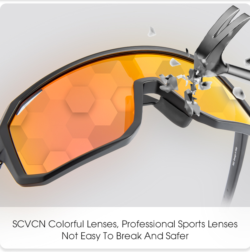 SCVCN Cycling Glasses, Sports Sunglasses, Outdoor Men's And Women's Running, Mountain Bike Wind Glasses, Protective Goggles photo 4